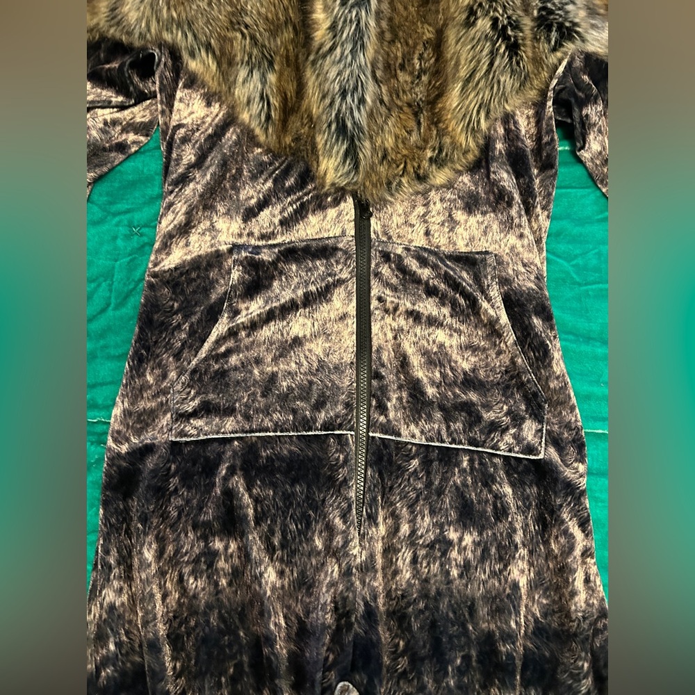 Spirithoods Grazer Wolf Faux Fur Animal Onesie Jumpsuit Festival Medium Small - Picture 11 of 14